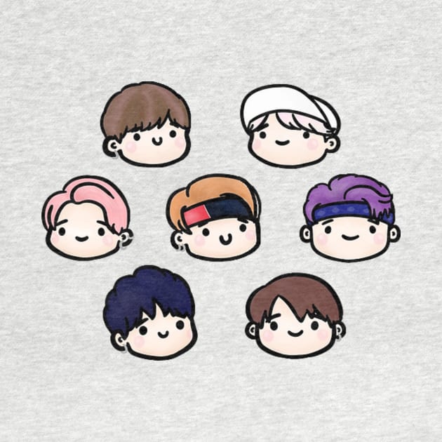 BTS Chibi by chongmingnomi